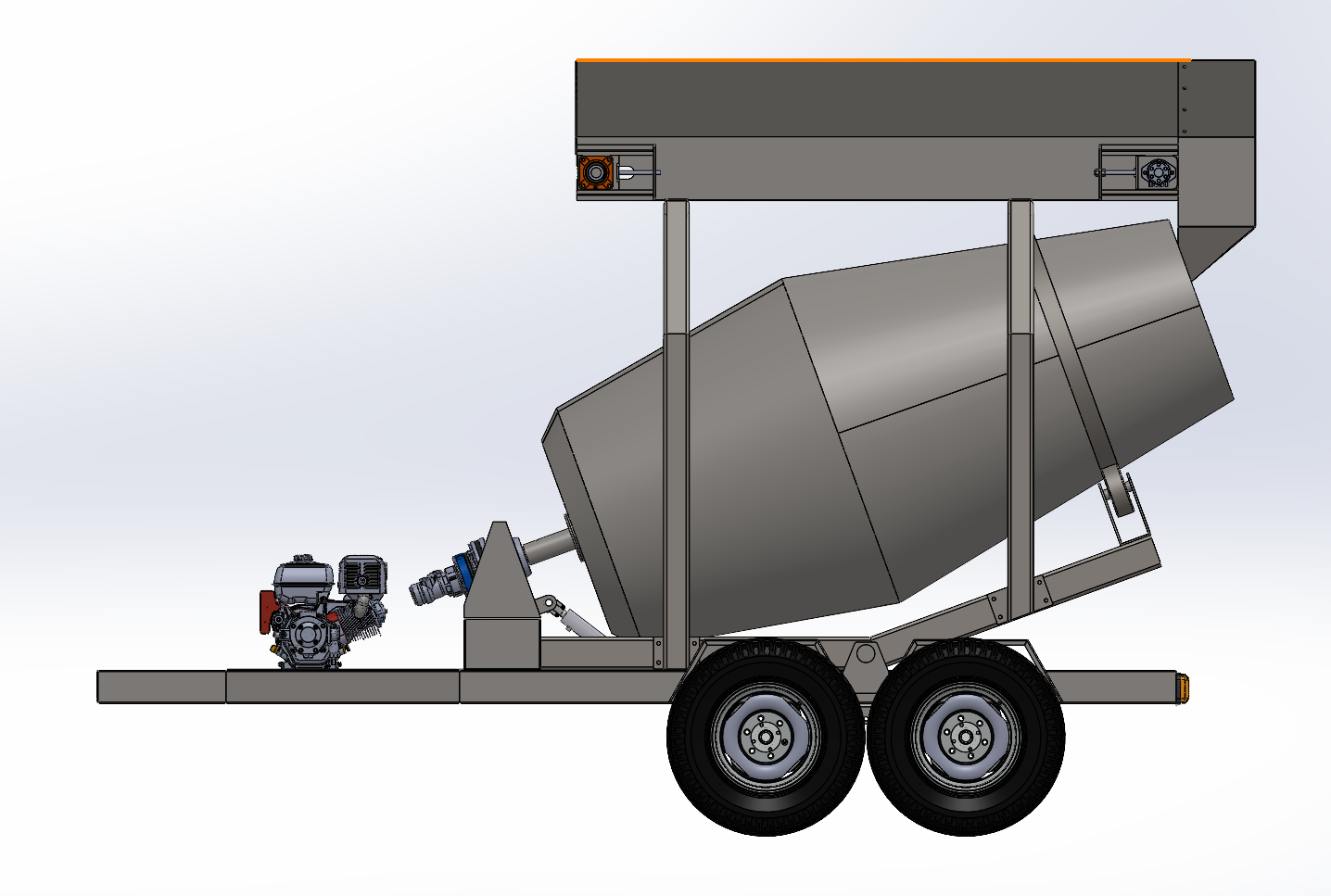 移动式混凝土搅拌机结构